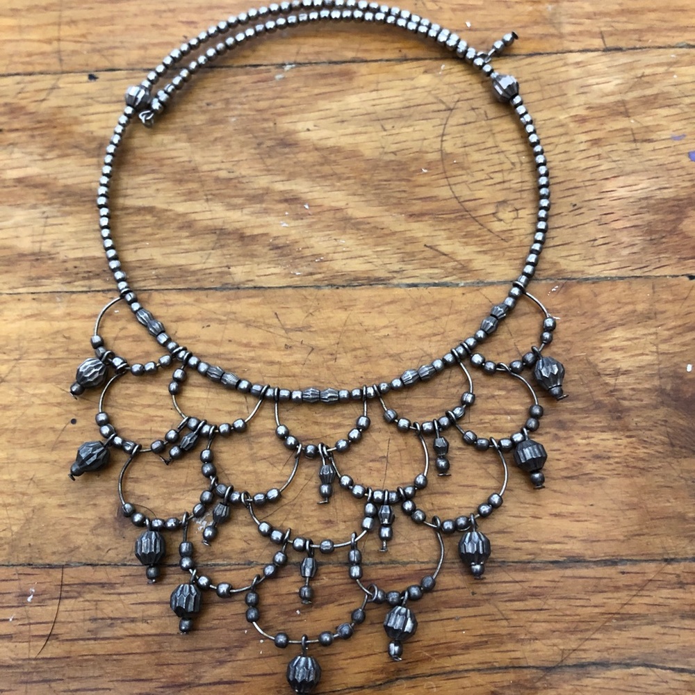 Nostalgic beaded wire choker